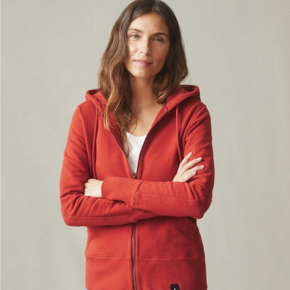 American Giant Classic Full Zip Hoodie Red